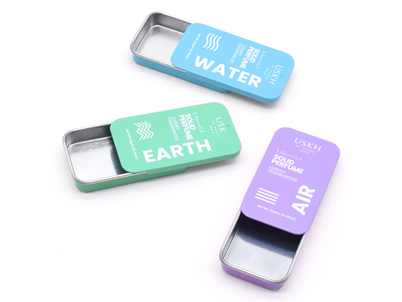 Discover premium solid perfume tins and metal cosmetic packaging at LTD Tinbox. We specialize in manufacturing durable and stylish small slide tins, hinged tins, ideal for solid perfumes, balms, and skincare samples.